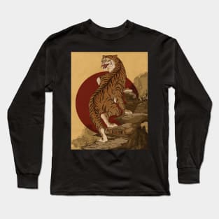 Japanese Tiger Ukiyo-e Style Long Sleeve T-Shirt